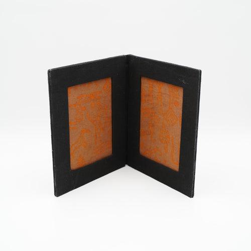 Black Handcrafted Upcycled Double Photo Frame