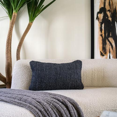 Deep Charcoal knot Cushion Cover