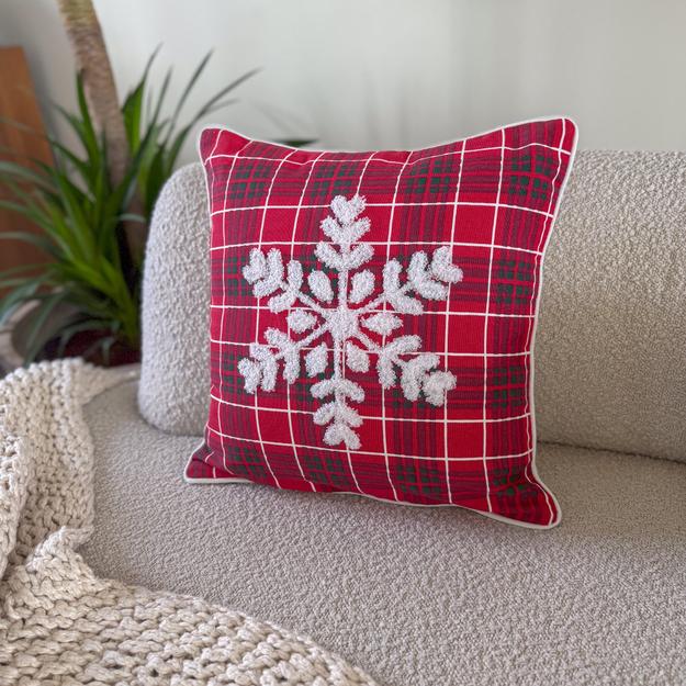 Christmas Snowflake Cushion Cover