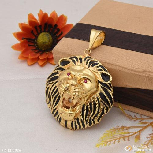 Big Lion Pendant Premium-Grade Quality Gold Plated for Men - Style A386
