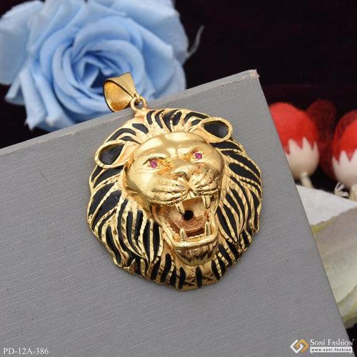 Big Lion Pendant Premium-Grade Quality Gold Plated for Men - Style A386