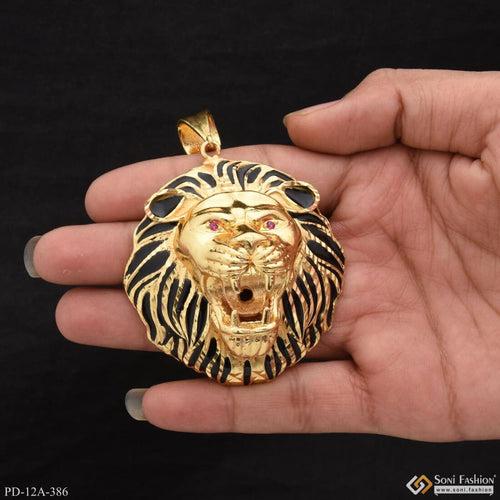 Big Lion Pendant Premium-Grade Quality Gold Plated for Men - Style A386