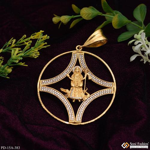 Jay Khodiyar Maa Diamond Pendant Premium-Grade Quality Gold Plated - Style A383