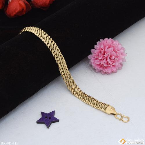 Latest Design Lovely Design High-Quality Gold Plated Bracelet for Men - Style D115