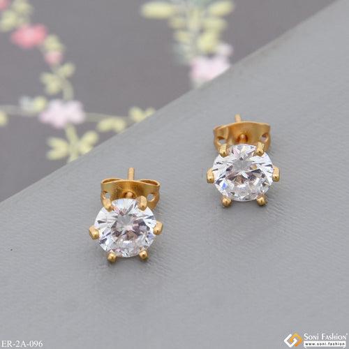 Charming Design Unique Design Gold Plated Earrings for Ladies - Style A096