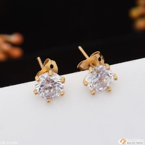 Charming Design Unique Design Gold Plated Earrings for Ladies - Style A096