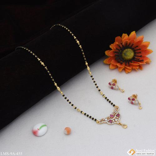 Lovely Design Beautiful Design Gold Plated Mangalsutra Set for Women - Style A455