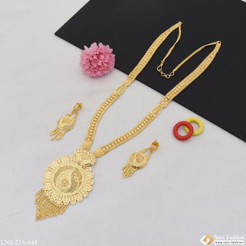 Magnificent Design Lovely Design Gold Plated Necklace Set for Women - Style A644