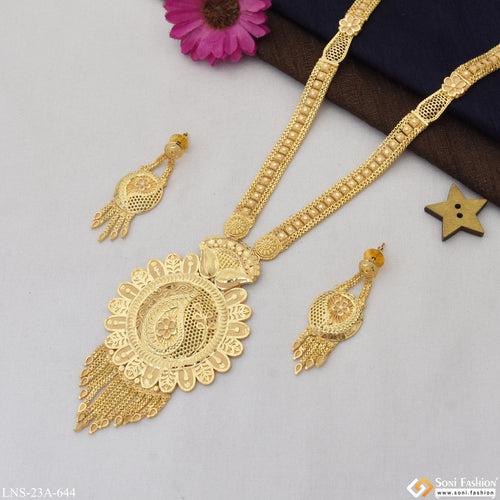 Magnificent Design Lovely Design Gold Plated Necklace Set for Women - Style A644