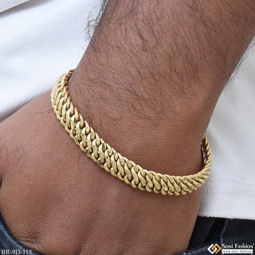 Latest Design Lovely Design High-Quality Gold Plated Bracelet for Men - Style D115