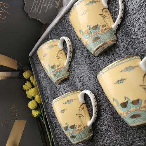 Gift Set – Airavata  4 Yellow   Coffee Mug