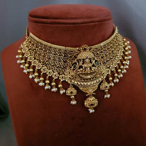 TEMPLE EXCLUSIVE FINEST QUALITY CHOKER WITH EARRINGS