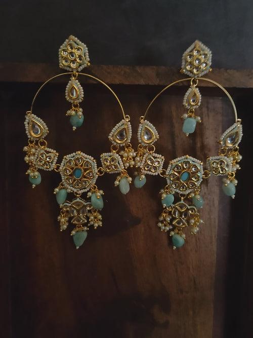 STATEMENT KUNDAN PEARL EARRINGS