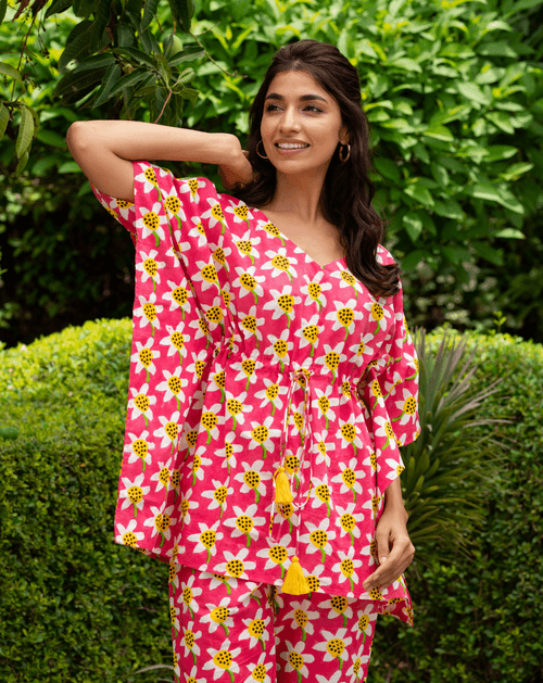 Daffodil Pink Cotton Toptaan