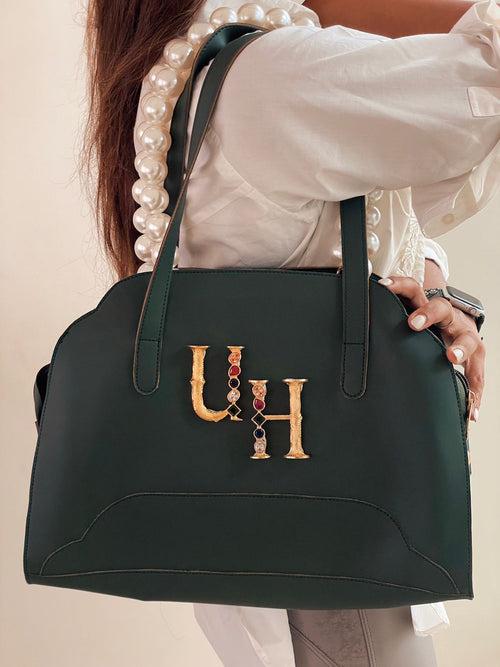 Alphabeto Green Shoulder Bag