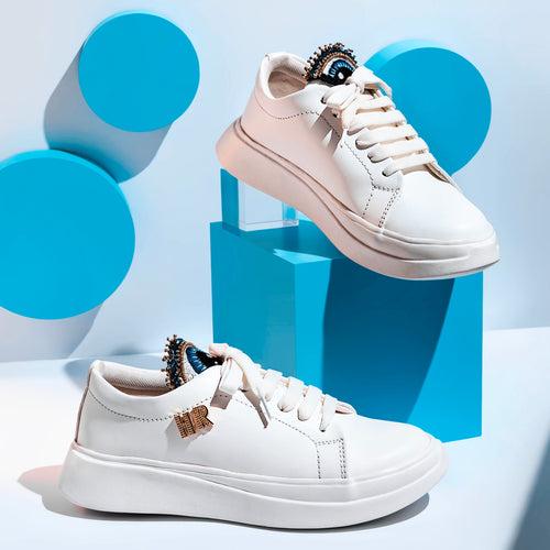 Evil Eye Alphabeto Sneakers - White