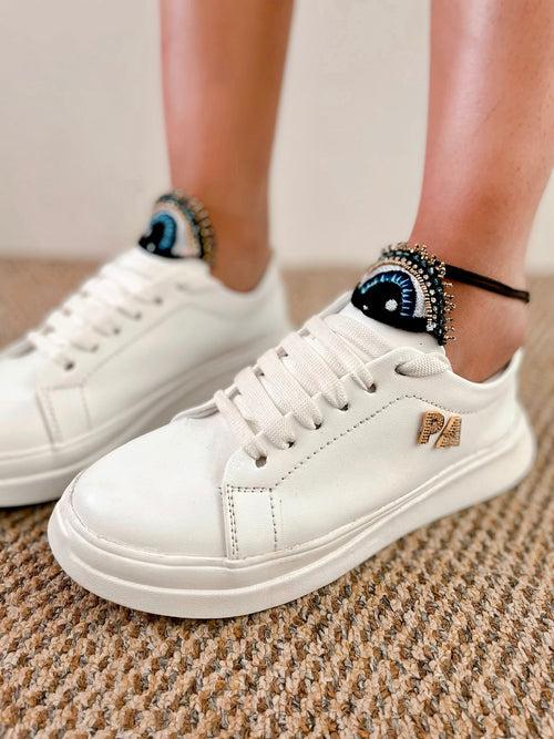 Evil Eye Alphabeto Sneakers - White