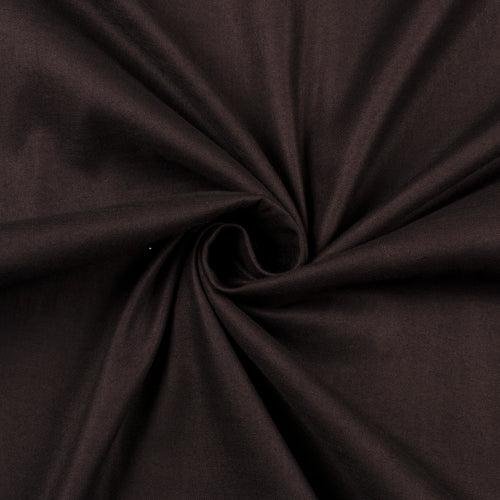 Dark Brown Plain Glazed Cotton Fabric