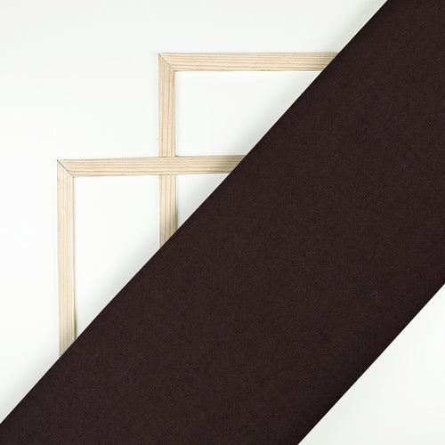 Dark Brown Plain Glazed Cotton Fabric