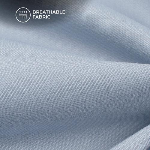 Steel Blue Plain Soft Touch Cotton Shirting Fabric (Width 58 Inches)