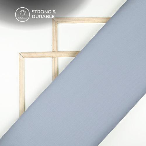 Steel Blue Plain Soft Touch Cotton Shirting Fabric (Width 58 Inches)