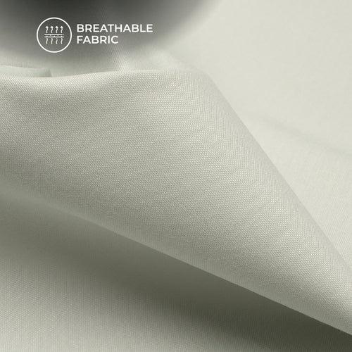 Light Pistachio Green Plain Soft Touch Cotton Shirting Fabric (Width 58 Inches)