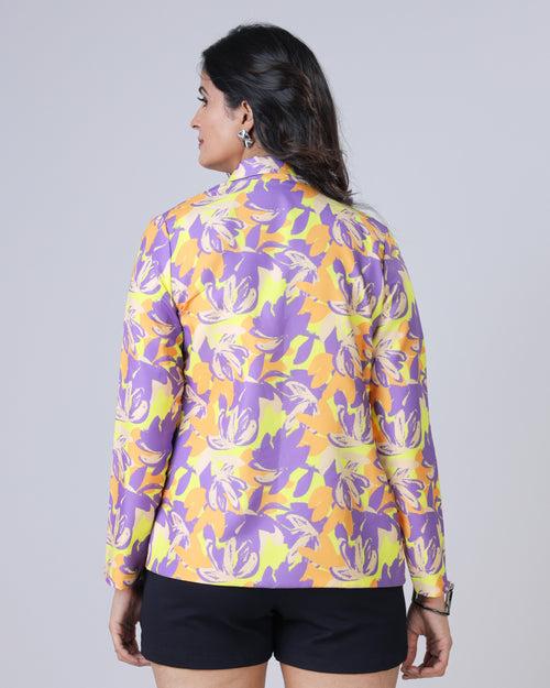 Pop Of Color: Purple Bestselling Floral Women's Jacket