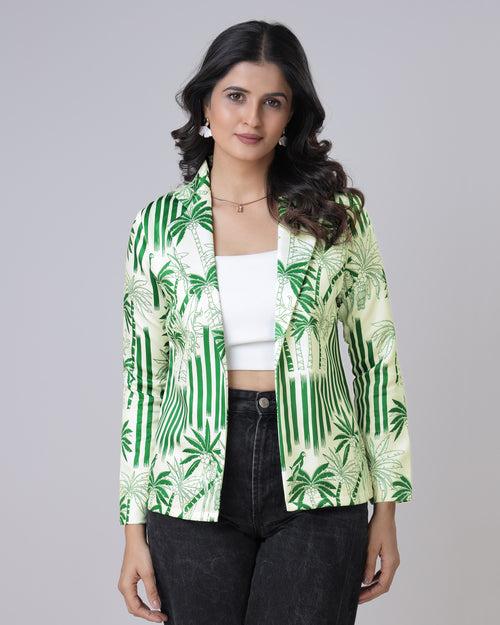 Exotic Tropical Luxurious Satin Women's Jacket