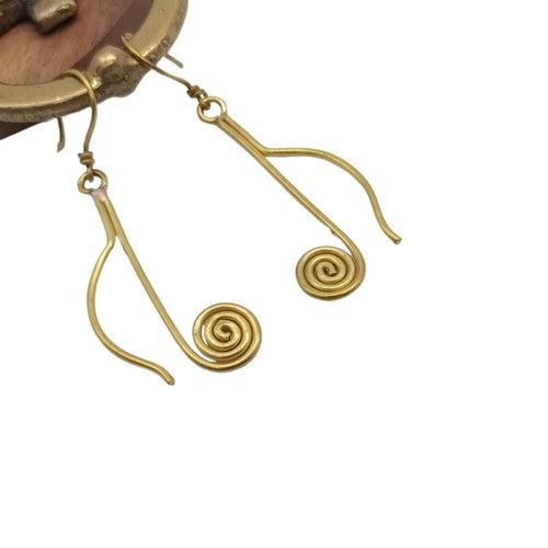 Dokra Tribal Spiral Earring