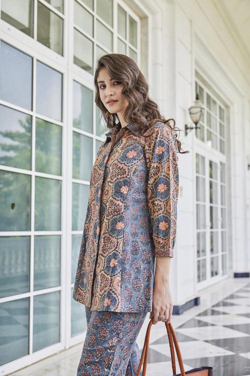 Hand-Block Printed Cotton Shirt