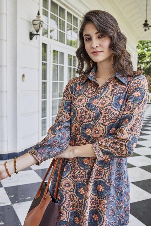 Hand-Block Printed Cotton Shirt