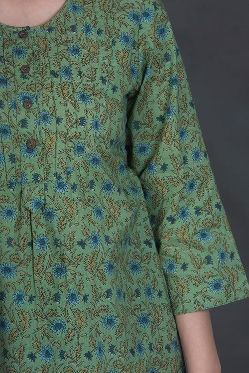 Printed Kurti with Pleats