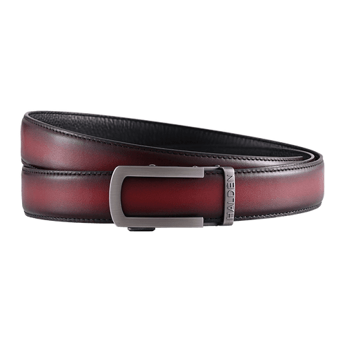 Hand Painted Gradient Oxblood with classic buckle