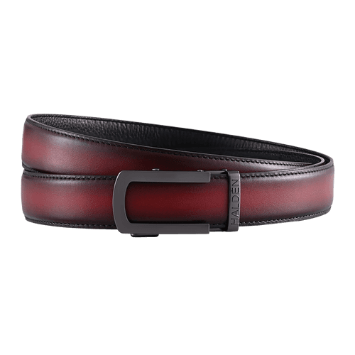 Hand Painted Gradient Oxblood with classic buckle