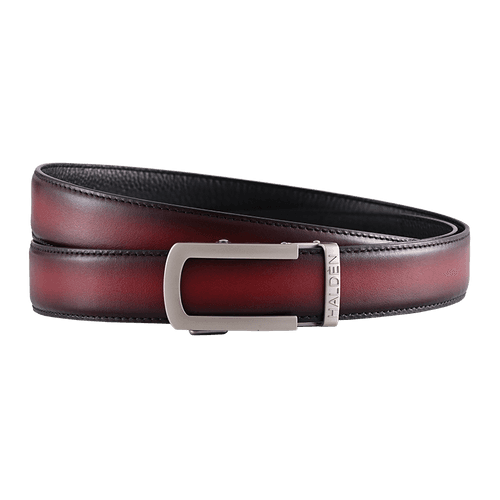 Hand Painted Gradient Oxblood with classic buckle