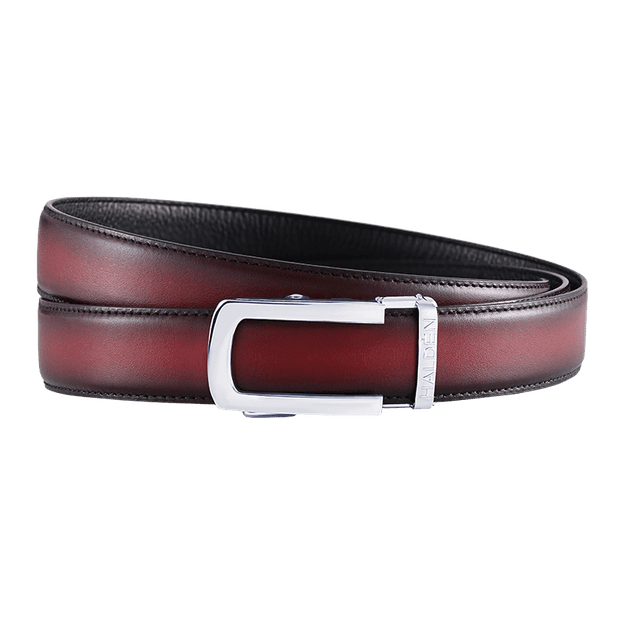 Hand Painted Gradient Oxblood with classic buckle