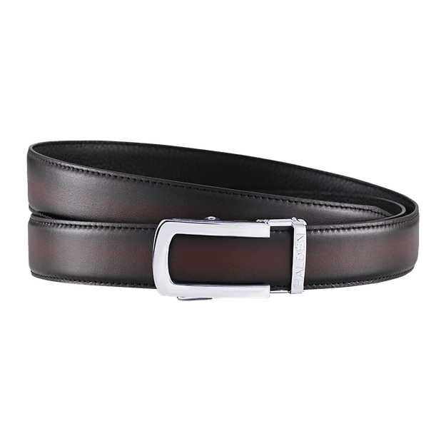 Hand Painted Gradient Rich Brown with classic buckle