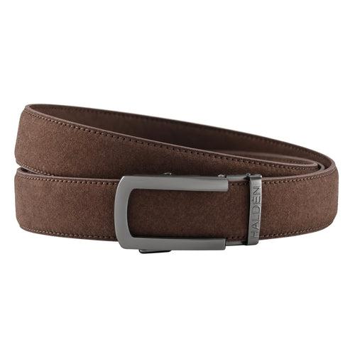 Micro fiber suede brown with classic buckle