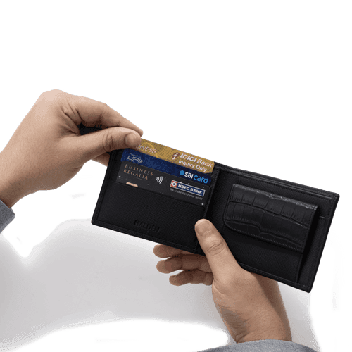 saffiano Pattern Men's Leather Wallet