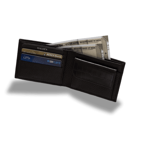 Pebble Pattern Men's Leather Wallet