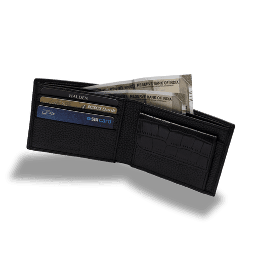 Pebble Pattern Men's Leather Wallet