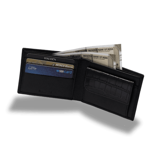 saffiano Pattern Men's Leather Wallet