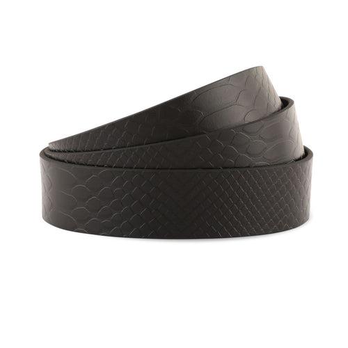 3.4 cm/ 1.5" CROC BLACK STRAP