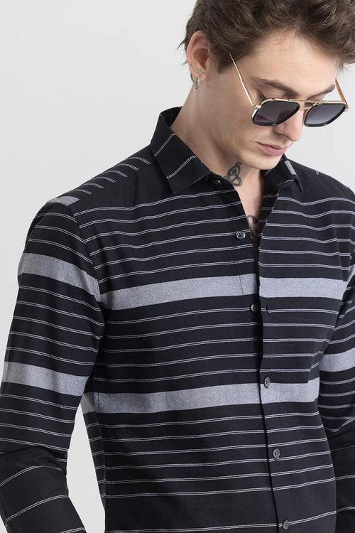 StripeZephyr Black Striped Shirt