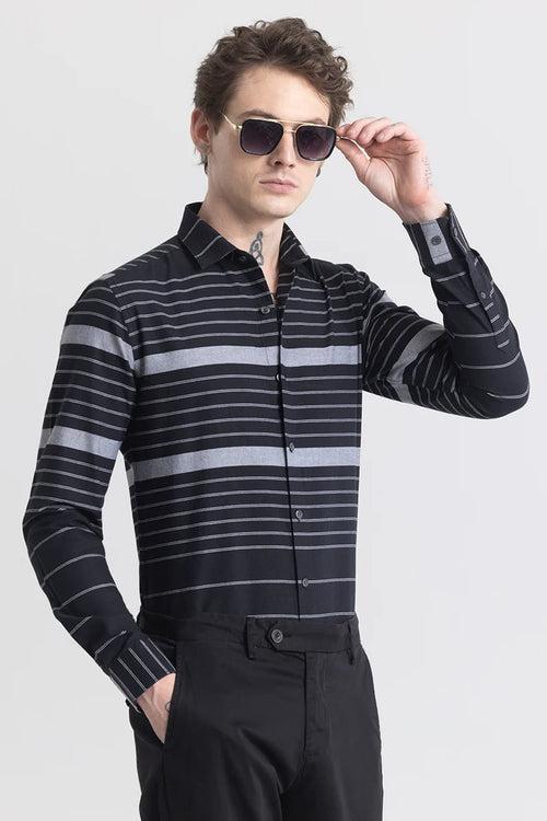 StripeZephyr Black Striped Shirt