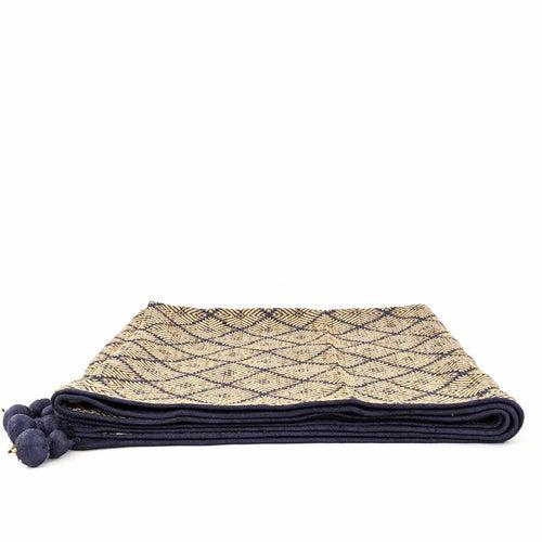 Phulkari Cobalt Throw Large 42"