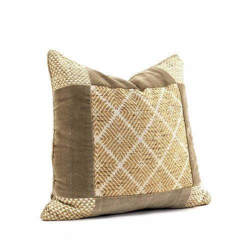 Phulkari Natural Cushion Medium 18"