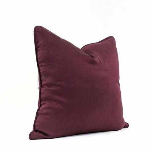 Poly Dupion Burgundy Cushion Large 21"