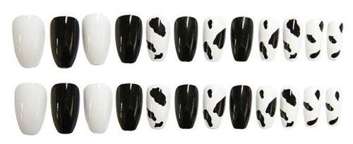 Nailamour Cow Print Artificial Nail Kit - 24pcs