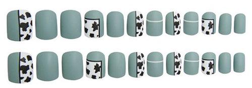 Nailamour Turquoise Matte Artificial Nail Kit - 24pcs